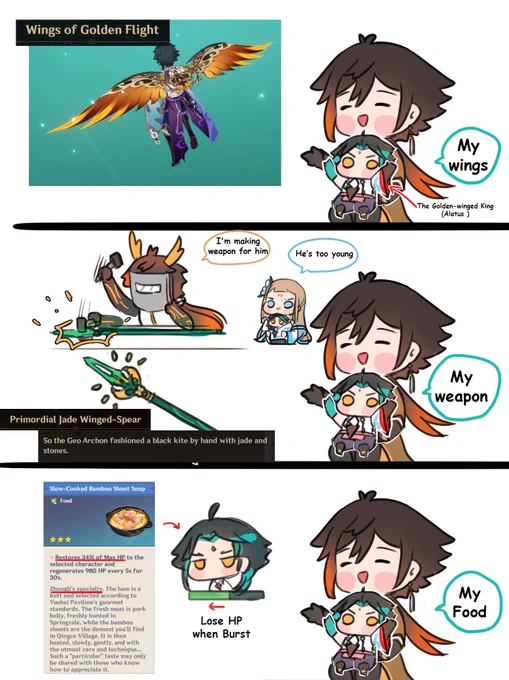 😅 #zhongli #xiao 