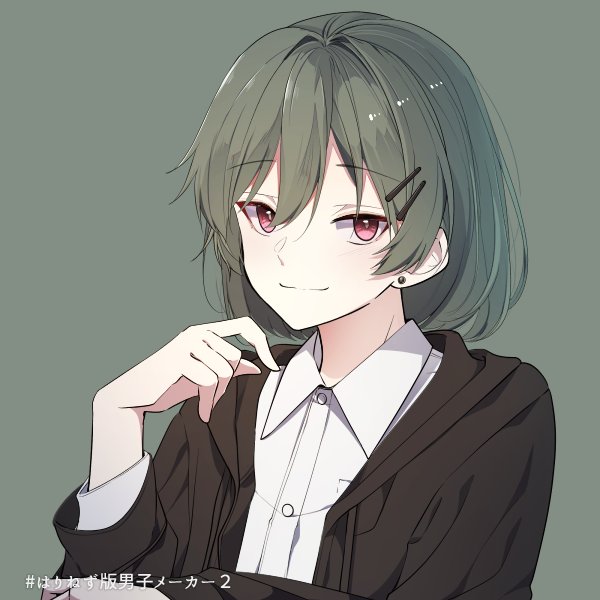 緑髪ボブのtwitterイラスト検索結果