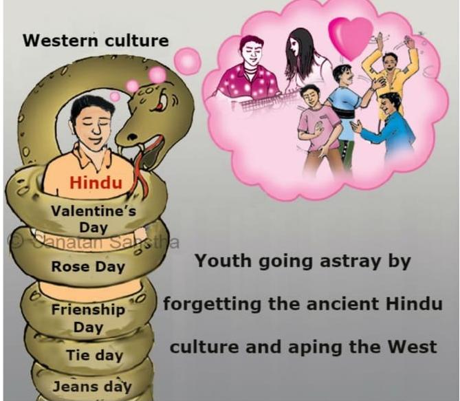 Aishwaryo6's tweet photo. #SayNoToValentinesDay
अमेरिका के कुछ देशों सहित चीन, इटली आदि देशों में यह दिन नहीं मनाया जाता; अपितु पाकिस्तान, इराण, सऊदी अरेबिया, इंडोनेशिया जैसे इस्लामी देशों में वैलेंटाइन डे मनाने पर कठोर दंड का भी प्रावधान है।ऐसे में यह दिन हम क्यों मना रहे हैं, इसका विचार करना चाहिए! https://t.co/7u90C3YreI