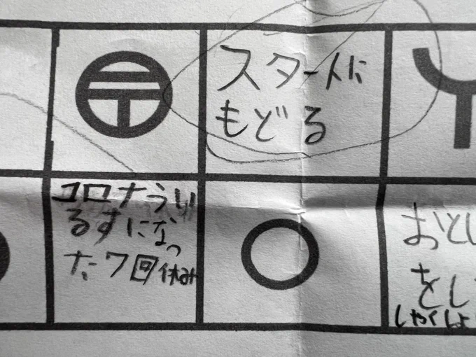 息子の作ったすごろくが厳しい 