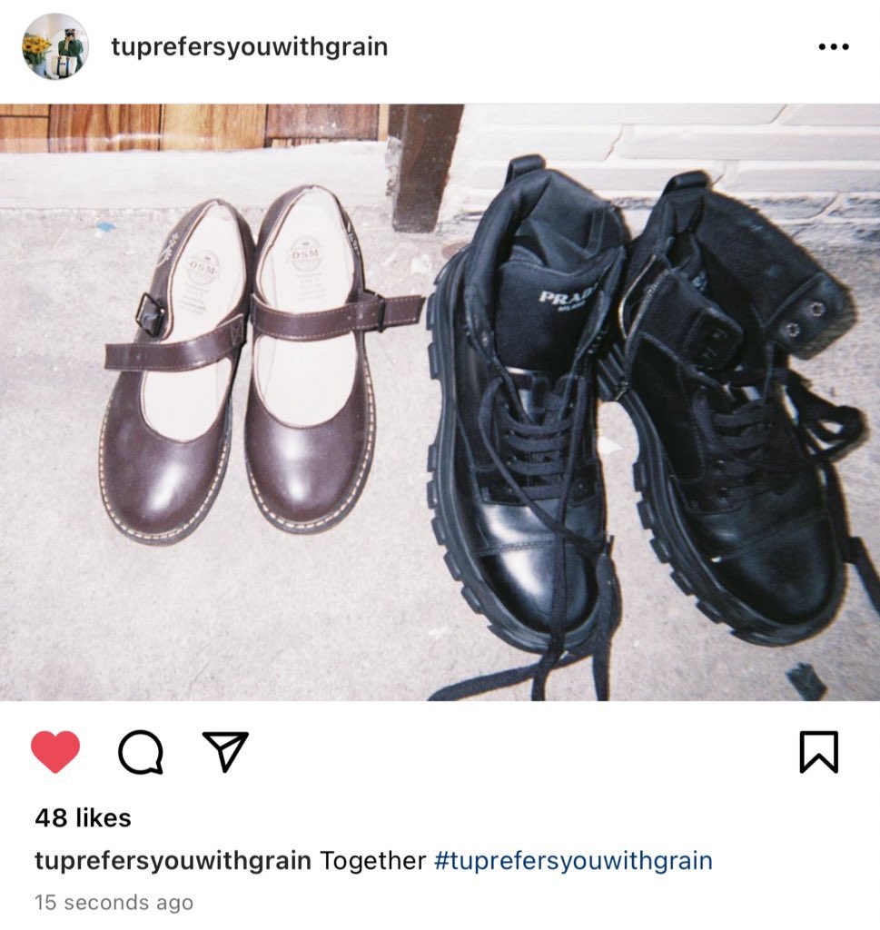 wavedaeys's tweet photo. no you don’t understand how this pic is making me cry :(( it’s their last day of filming today and tu captioned “together” with a pic of their shoes bc indeed, good shoes take you to good places. 

#F4Thailand #F4ThailandEP8 #ThymeGorya https://t.co/1FuYcE9jD1