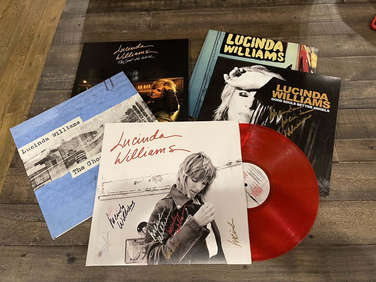 Can’t find that perfect gift for your special someone? Lu just signed a bunch of LP’s and CD’s for our special Valentine’s Day sale starting now. Get an autographed copy of your favorite Lu albums at stores.portmerch.com/lucindawilliam…. (Note: doesn’t include the 6 Lu’s Jukebox titles).