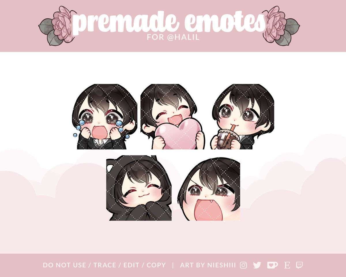 nieshiii's tweet photo. A few premade emotes ☺️ #emotes #emoteartist #twitchemotes #twitchemoteartist #emotecommission #artcommission #premadeemotes https://t.co/Ic9qJRdTSk