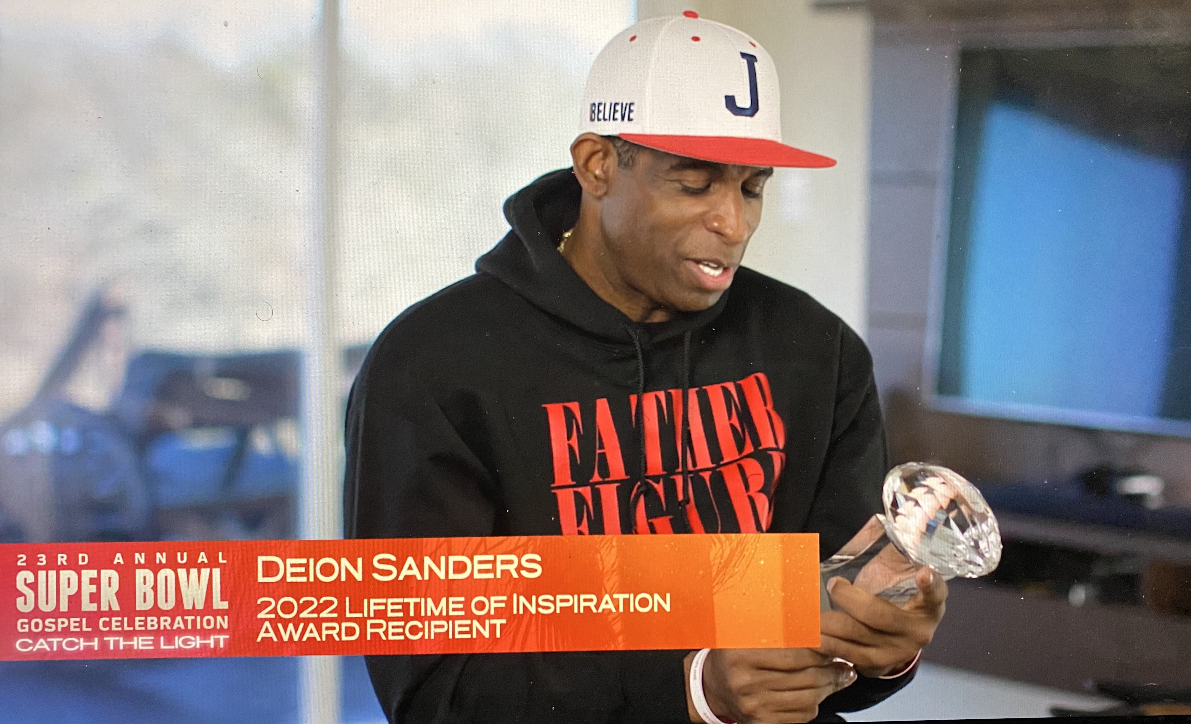 The 1400 Klub on Twitter: 'Congratulations to our very own Coach Prime  @DeionSanders for receiving the 2022 Lifetime of Inspiration Award during  the 23rd Annual Super Bowl Gospel Celebration. #SuperBowl #CatchingTheLight  #THEEiLove