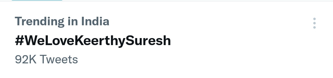 92K Tweets 🔥🔥🔥

@KeerthyOfficial #KeerthySuresh 
#WeLoveKeerthySuresh