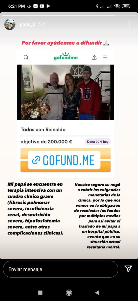 AntonellaCorleo's tweet photo. @AlexaGomezDos Necesito de tu atención @AlexaGomezDos , por favor ayúdame a difundir. Mi esposo luchar por su vida. https://t.co/kcyZW1k70k