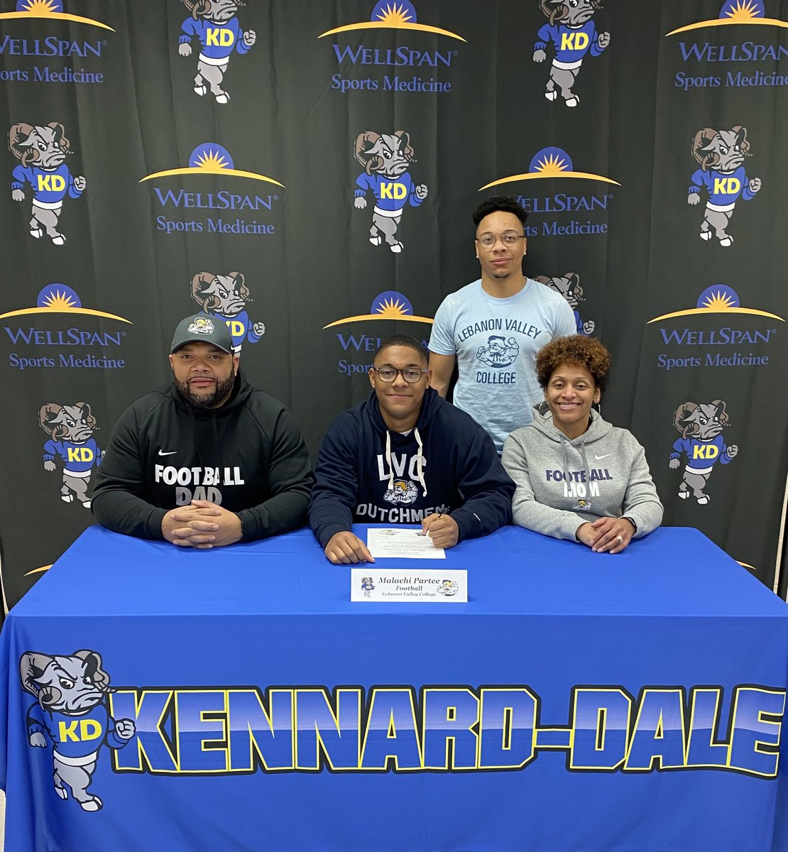 KDHS_Athletics's tweet photo. Congratulations to Malachi Partee on signing to play football at Lebanon Valley College. We wish you the best as you continue you academic and athletic career. #kdramproud https://t.co/oygBnAvofh