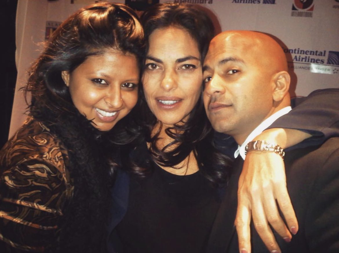 🎂Happy 50th Birthday to the talented Ajay Naidu @jayaaywhy !! I’m so happy you were born! Big Love coming your way this next decade & beyond! Here’s a pic from #backintheday after the premiere of your film ASHES. #bestwishes #ajaynaidu #saritachoudhury #NYC #storytellers #rockon