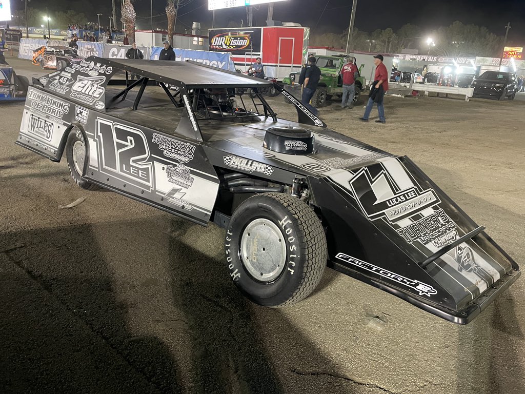 DIRTcarRacing's tweet photo. Checkered: @RickConoyer14 gets the win and transfers to the Gator Championship with runner-up 12L Lucas Lee. https://t.co/lQprkKJRDv