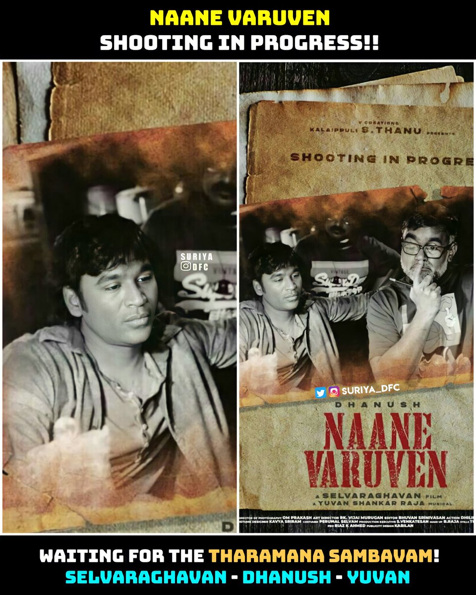 Suriya_Dfc's tweet photo. #NaaneVaruven - Shooting in progress😍🔥

@selvaraghavan @dhanushkraja @thisisysr ❤ https://t.co/DcH6D5ZwCT