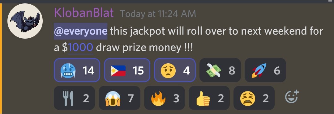 mccrypt's tweet photo. No winners for this Sunday. 😟
@CryptoBongoNFT will make it $1000 next Sunday. See you in our discord: https://t.co/GZDCQ8Sjga
#theBongo
#GiveawayAlert https://t.co/JDIdsglj0E