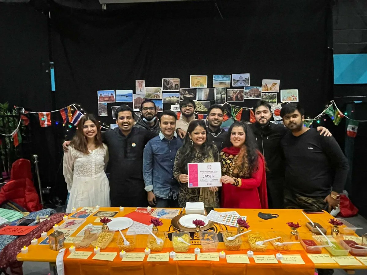 What an amazing achievement to Win the best stall award at the Global Watt day yesterday. Thank you all the volunteers for supporting team 'INDIA' and giving your best efforts! Thank you @HWUnion and others for the support. -Jil Sheth President, Heriot-Watt Indian Society