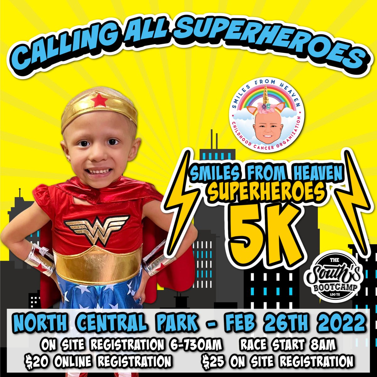 CSW_Live's tweet photo. IN TWO WEEKS, CSW Live! will partner with Smiles From Heaven - nonprofit that provides resources for children battling cancer &amp; blood disorders. We'll kick things off in the morning at the Bella Strong 5K, followed by our action-packed VSR Arena debut at 7:00 pm. DON'T MISS OUT! https://t.co/rQJ8F8i6po