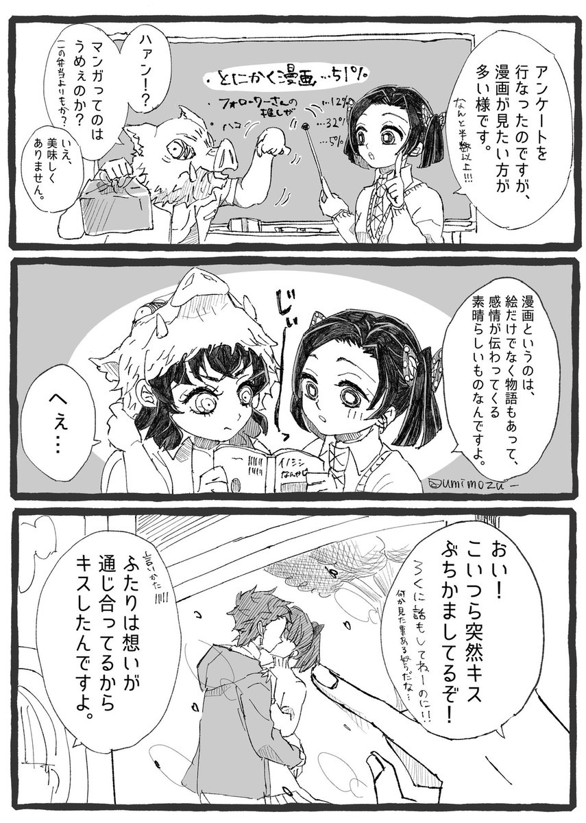 ふたいつの2/12の日にちょうどTwitter1周年迎えました☺️いつも優しくもらって感謝でいっぱいです😌✨
アンケートのとりあえず漫画です…!
伊アオで炭カナ要素あります🦋 