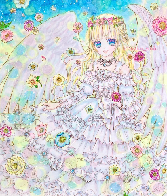 #三連休はフォロワー様が増える
#Twitter交流会会場 
#イラスト

コピックでイラスト描いてます🌸 