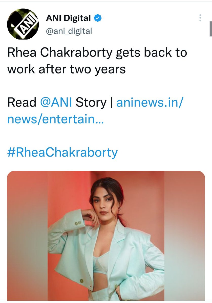 Imonly4sushant's tweet photo. 2 years ago nobody knows her but after becoming the prime suspect of Sushant's murder &amp; drugs consuming or peddling than whole world know about her.

So what type of work she's getting now?

Is it Drugs peddling or going to destroy 1 more innocent life

Kolkata Roar 4 Sushant https://t.co/kgwlr6GCmO