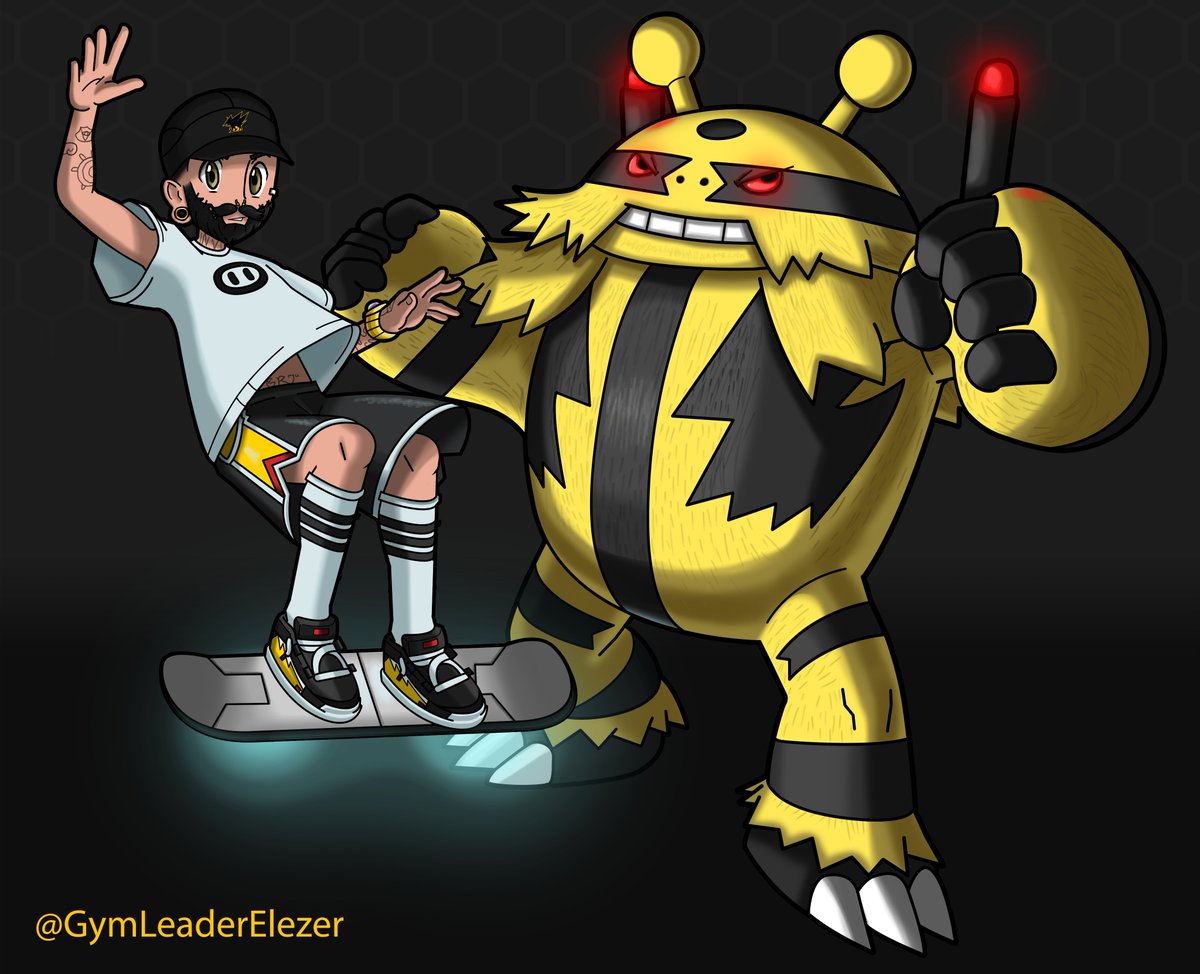 gymleaderelezer's tweet photo. Did you know? In my Gym (which is a skatepark) we ride hoverboards powered with electromagnetism! Just like the move Magnet Rise, making skateboarding even more fun!
Would you ride hoverboards? Leave a comment below!
#electivire #pokemon #pokemongo #gymleader #pokemonart https://t.co/6J8h3NbTBl