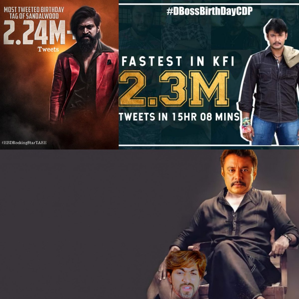 DDboss39265914's tweet photo. Buckets Life Time Record Faask in Just 15 Hrs 🔥🤙

@TheNameIsYash Hero and Fans ibbru Nam shatake sama 😂🤣

#DBossBirthdayCDP #Kranti #DBoss  @dasadarshan https://t.co/705fFzlFVr