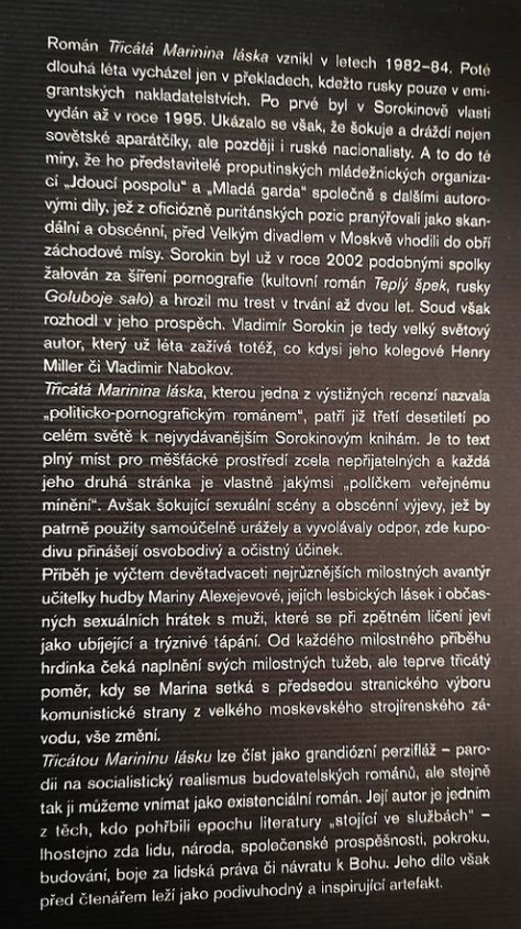 balazsrichard's tweet photo. Vladimír Sorokin – Třicátá Marinina láska
#precteno https://t.co/Pomy1DZFdC https://t.co/xSqPtMXNoT