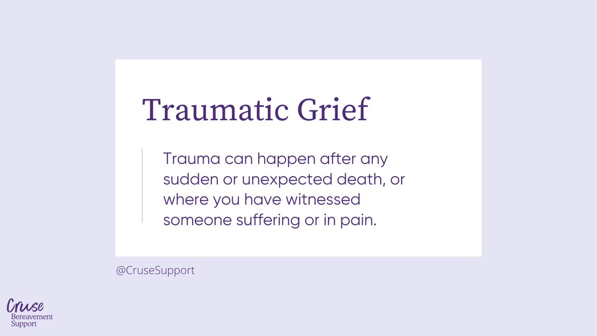 CruseSupport's tweet photo. When someone dies in a traumatic way, it can be difficult to cope. 

Here are some reactions that are common after a traumatic event:

👉 Disbelief
👉 Anger
👉 Fear
👉 Feeling Numb
👉 Flashbacks

All of these are normal reactions. 

Read more here: 
https://t.co/uGorn2Y84N https://t.co/lQalO1ihNC