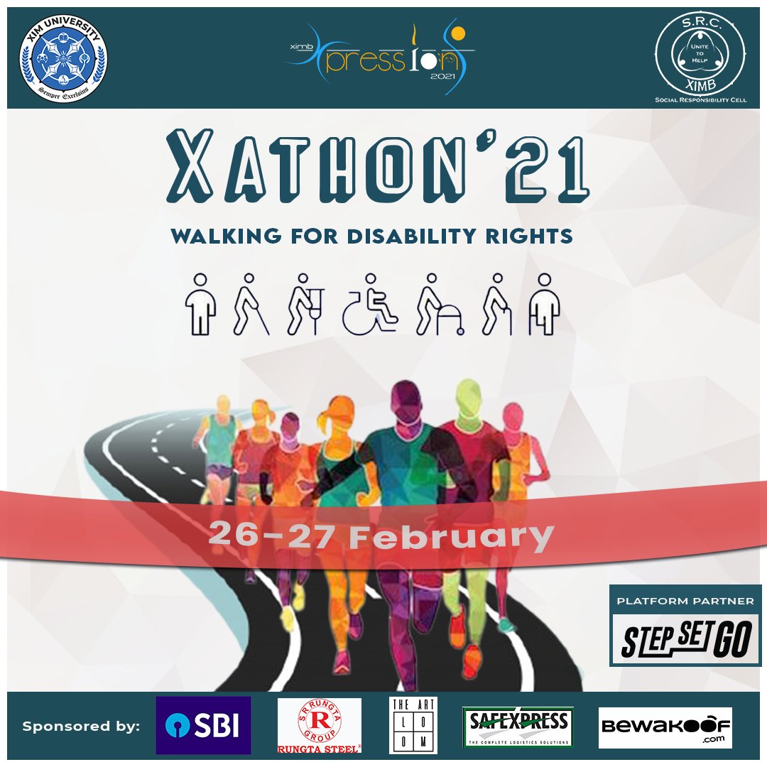 ximb_xpressions's tweet photo. We present to you X-ATHON’21, as part of Xpressions'21. This year, we run under the theme of “Walking for Disability Rights” for our specially-abled friends.
@srcximb

#bschool #fest #bhubaneswar #XIMB #mba #xpressions21 #disability #marathon #walk https://t.co/9ycZdOJDO5