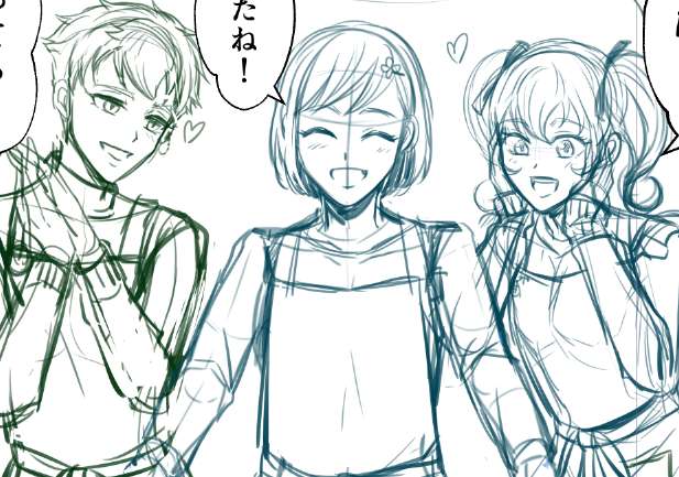 数億年ぶりに女の子だけの話描いている、バレンタインには間に合わなさげ🙈 