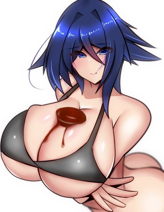 神威さんを描きました。

「ふふふ、わたくしの体温でチョコが溶けてしまいました。」 