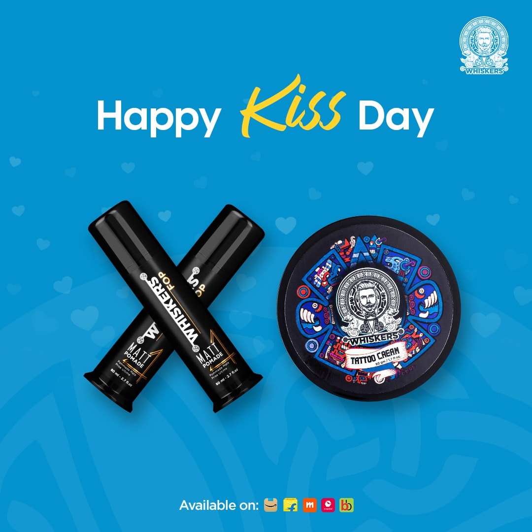 The tale of lips start with good hair and great-looking tattoo. 💯

#Whiskers #KissDay #HappyKissDay #ValentinesGift #ValentinesWeek #Valentines #Grooming #Love