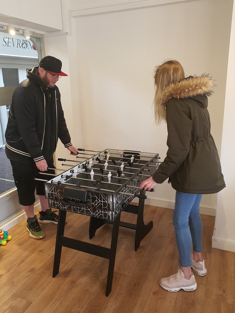 BrewedPerfectly's tweet photo. We have a new addition to our toy corner..... who says the kid's have to have all the fun 😉 let the games begin

 #eastbournelocal #youreastbourne #perfectlybrewedeb #enterpriseshoppingcentre #perfectlybrewed #enterpriseshopping #coffeeshop #footballtable https://t.co/42EXwAtegp