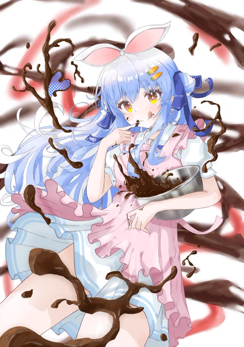 ちょっぴりビターなぺこらちゃん「ハッピーバレンタインぺこ!!」#ぺこらーと #バレンタイン #兎田ぺこら 