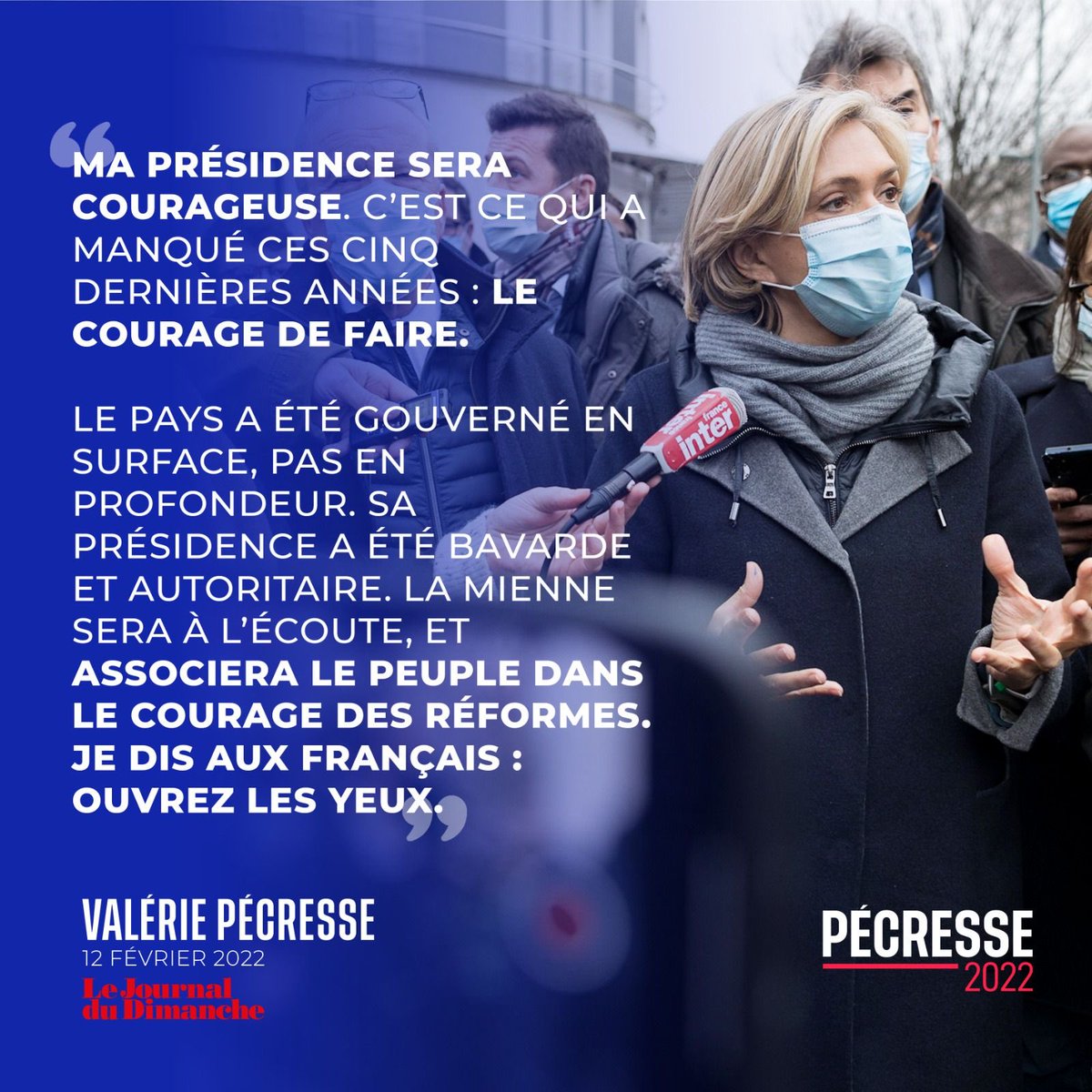SophieGaugain's tweet photo. #presidentielles2022 ⁦@avecValerie⁩ ⁦@leJDD⁩  #Conquérante ! https://t.co/TJNwiNHmop