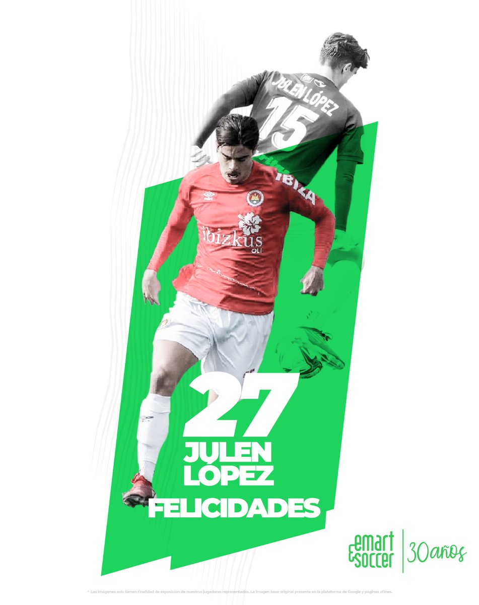 🎂  Hoy es un día especial para nuestro jugador <a href="/julenls79/">Julen López</a>, que cumple 2⃣7⃣ años. ¡Felicidades de parte de toda la familia <a href="/EmartSoccerPRO/">Emart&Soccer</a>! 

#EmartSoccer #FamiliaEmartSoccer #SomosEmartSoccer