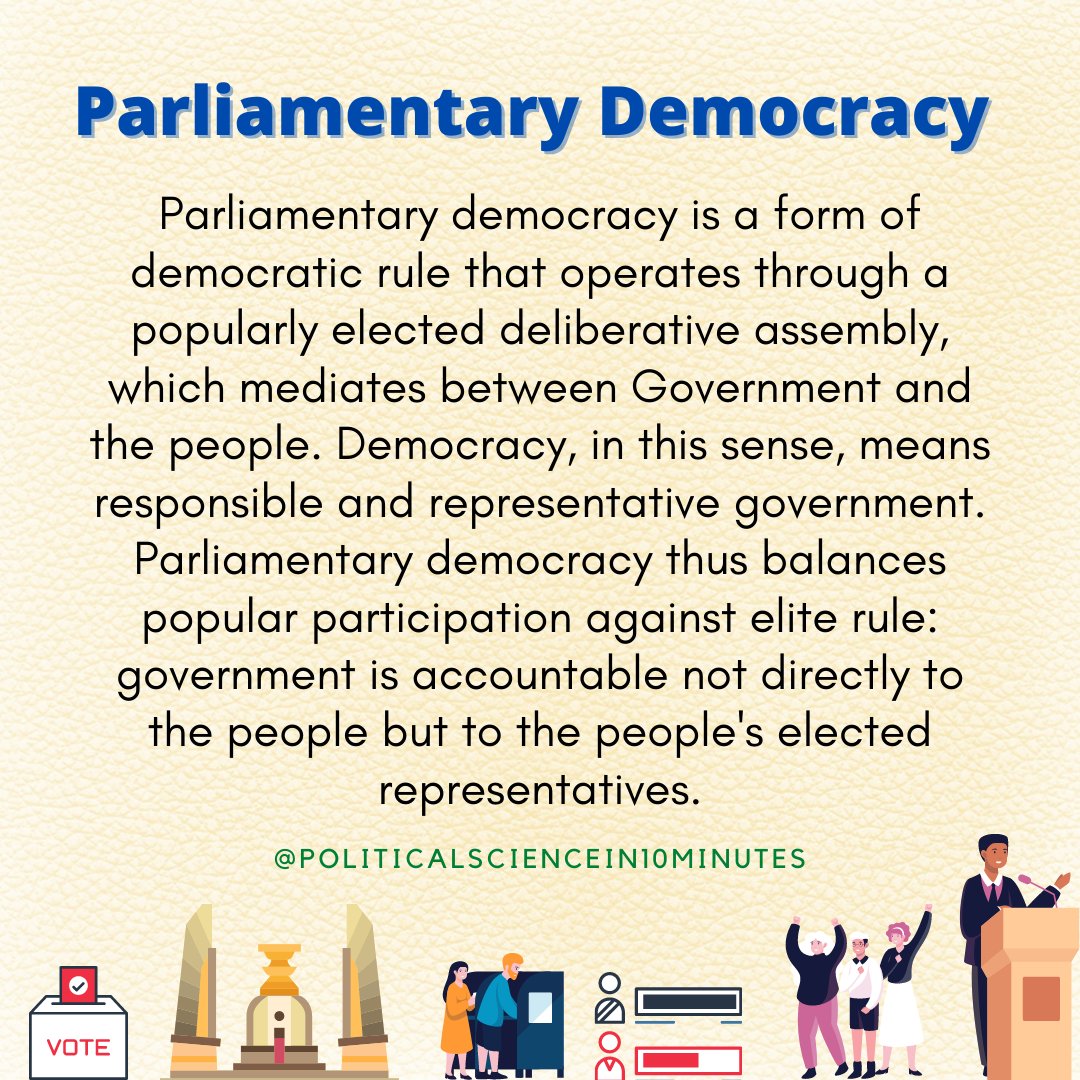Pol_Science10's tweet photo. Parliamentary democracy 
#Democracy 
#politicalscience https://t.co/cn2VA5tWsr