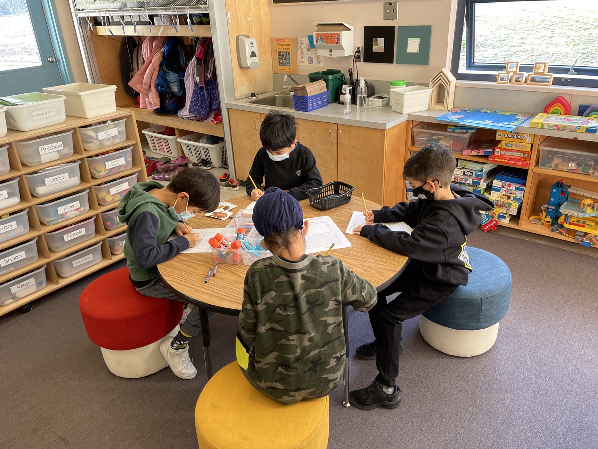 dejager_m's tweet photo. Story Workshop allows everyone to imagine, play and create shared stories using loose parts.  Engagement was high as these K/1 students recorded their stories using pictures and words.  It was a perfect way to start our day! #chantrelltweets #sd36learn https://t.co/cIFjVLaN1b