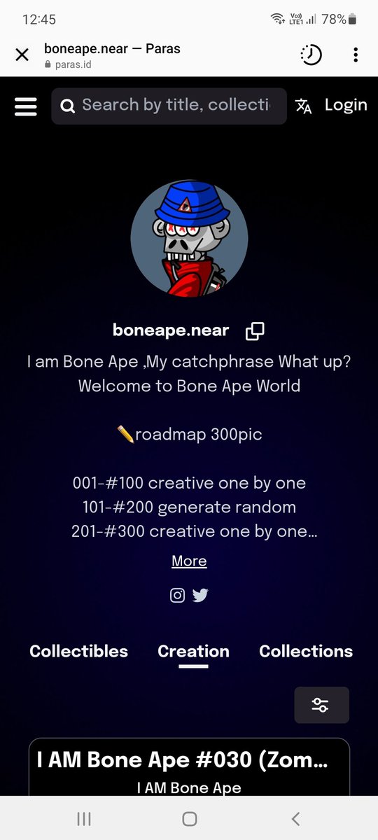Bone Ape.Paras /NFT tweet media