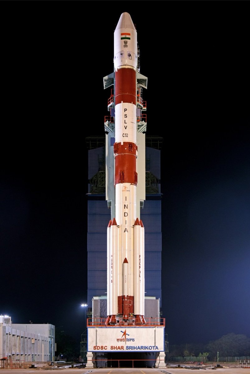 SpaceRocket13's tweet photo. PSLV will launch the Indian RISAT 1A radar Earth observation satellite (EOS-04) &amp; rideshare payloads INSPIREsat-1 , INS-2TD. from the Satish Dhawan Space Center in Sriharikota, India. 
Launch time 
 EDT   : 7:29 p.m ,(Feb 13, 2022 )
 IST  : 5:59 a.m,(Feb 14 ,2022) https://t.co/XmCVHZMLkT