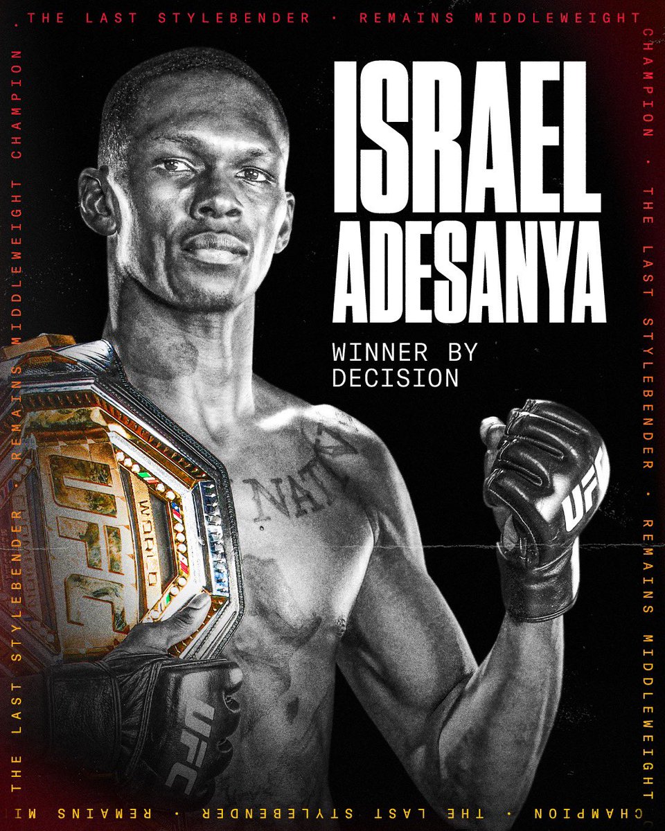 espnmma's tweet photo. Adesanya remains king of the middleweight division 👑 #UFC271 https://t.co/bTZeT7tuzo