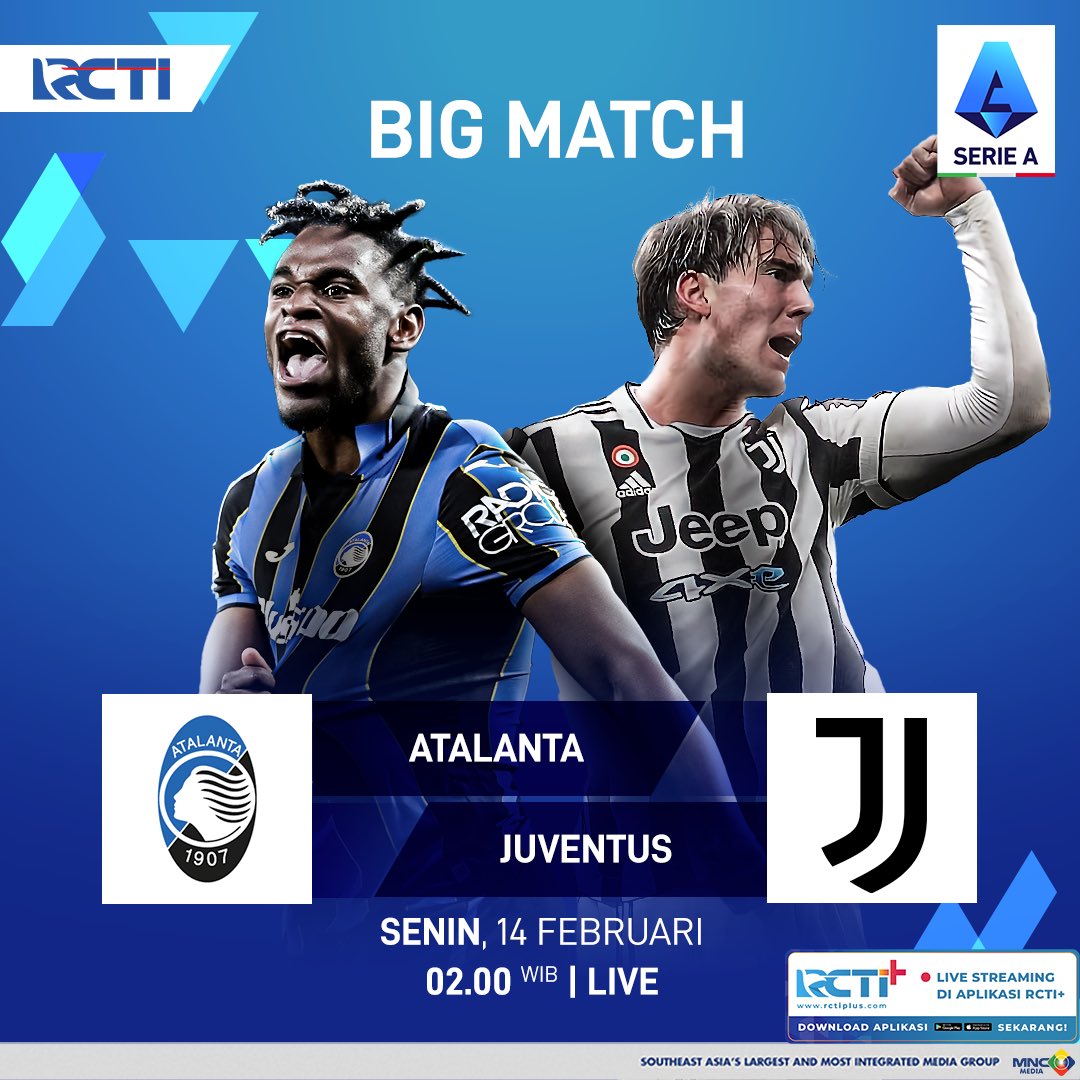 RCTISports_'s tweet photo. Big match dini hari nanti. Tamu yang tidak mudah bagi @Atalanta_BC karena @juventusfcm perlahan sedang menemukan performa terbaiknya. Siapa yang mampu menang? 

#seriea #serieadircti https://t.co/3es20SaxZb
