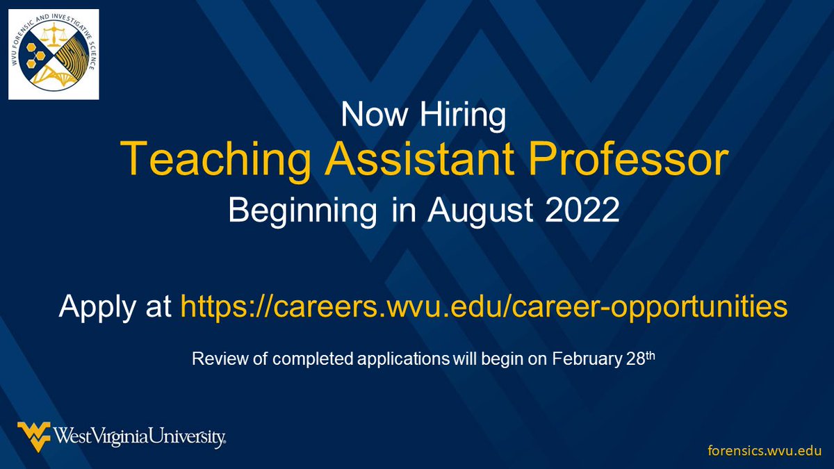 RogerJefferys's tweet photo. My department will be reviewing applications soon for a Teaching Assistant Professor position to begin August 2022. https://t.co/TmrgfKO8OL