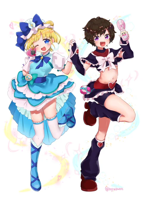 キュアマシェリ・キュアブラック衣装のあざと可愛い&amp;元気いっぱいマイキャラ様! #Skeb 