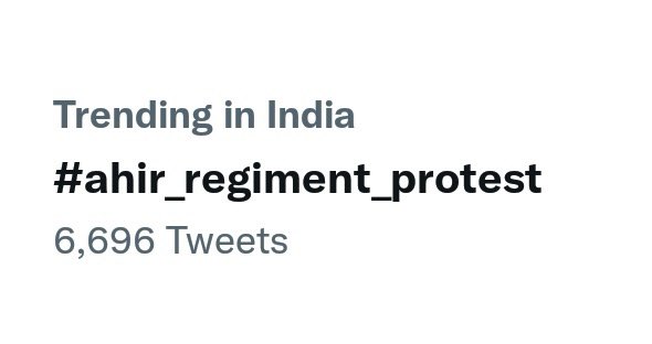 RajeshYadavIn's tweet photo. Trending in India
#ahir_regiment_protest

 #ahir_regiment_protest https://t.co/QcylL0QITi