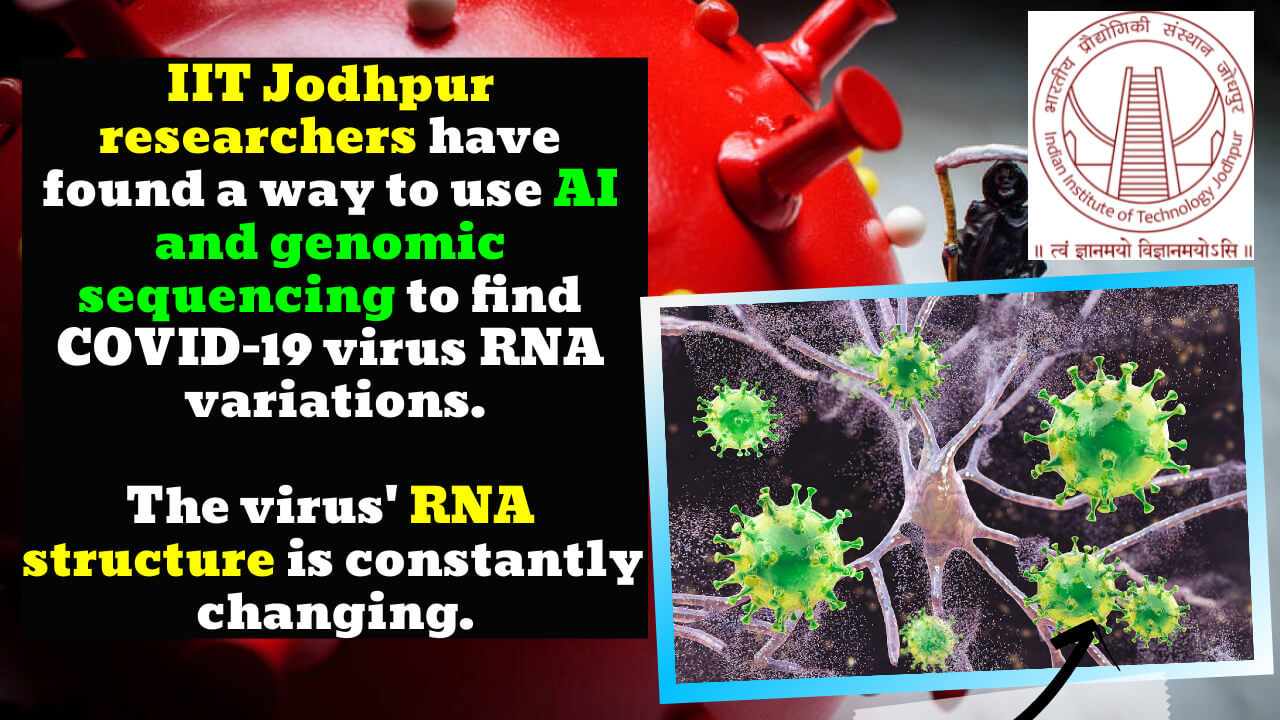 IIT Jodhpur Researchers have used AI and genome sequencing to discover COVID-19 virus RNA variants