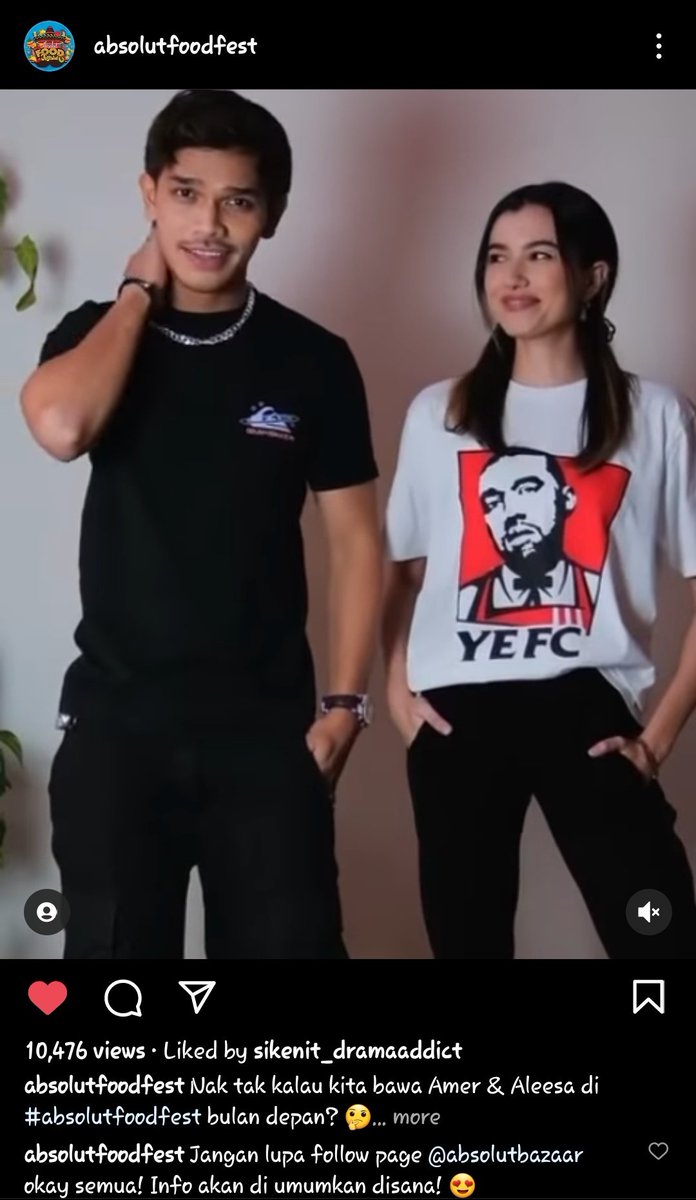 NajlaaDelaila's tweet photo. YES!!! 💯. Please bring this sweetest hubby &amp; wifey #AmerAleesa kesayangan squad #kisahcintakita to absolutefoodfest! 😆👫😍 https://t.co/lQjlcsbWjY