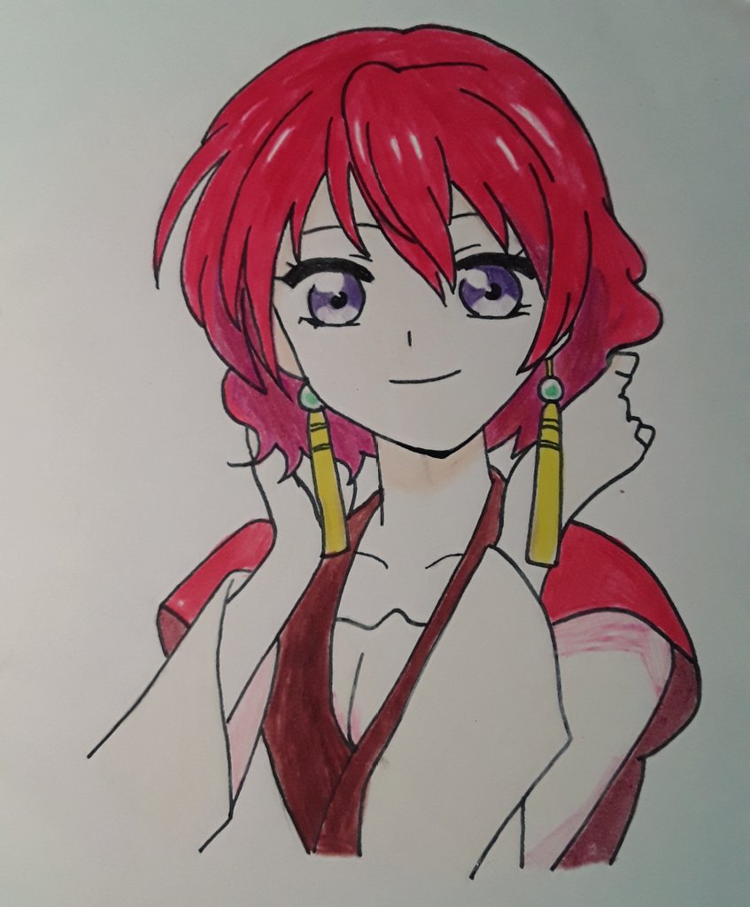 NChikyu's tweet photo. 🍀Tranh vẽ waifu của tôi năm 2021
(｡ﾉω＼｡)❤💖💜🔥
Tên nhân vật : Yona 
Tên phim : Akatsuki No Yona
#anime #manga #AkatsukiNoYona #Yona #hime https://t.co/L9w9YiXZ7B