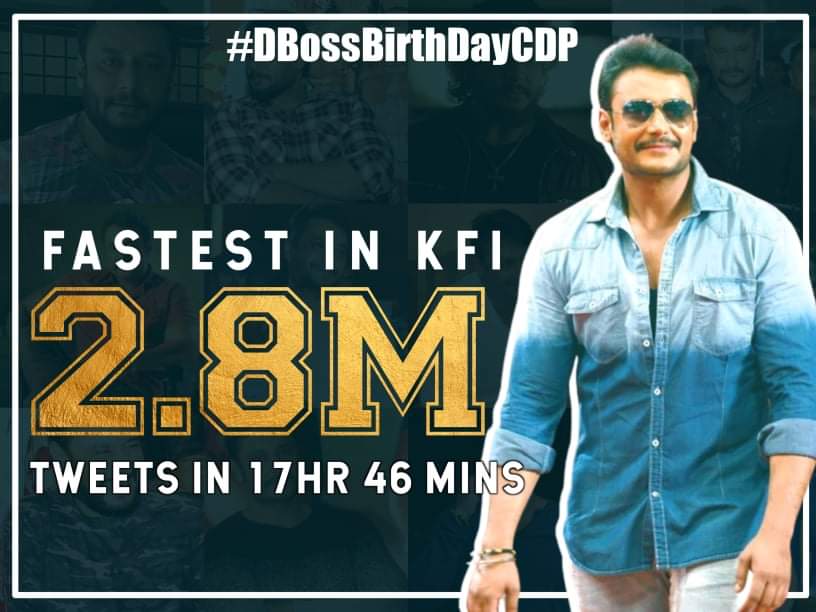 DarshanFansClu5's tweet photo. And It's Massive 2.8Million Tweets in 17 Hours 46 Mins🔥🔥💥

Speed Up Cults, The Target is way Ahead👊
🤜 #DBossBirthdayCDP 🤛

#Kranti | #DBoss | @dasadarshan https://t.co/TzzbDDZecG