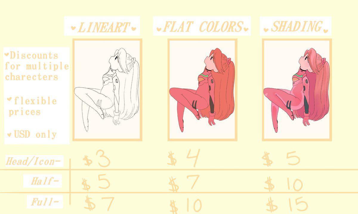 eggorie's tweet photo. 🌸Updated commission sheets🌸
-prices are negotiable
-can do multiple characters/scenes 
-styles are very flexible
Please DM me if you're interested! 
#commissions #commissionsopen #artist #artistforhire #cheapcommissions #emotecommisions https://t.co/5rmBBaxEbj