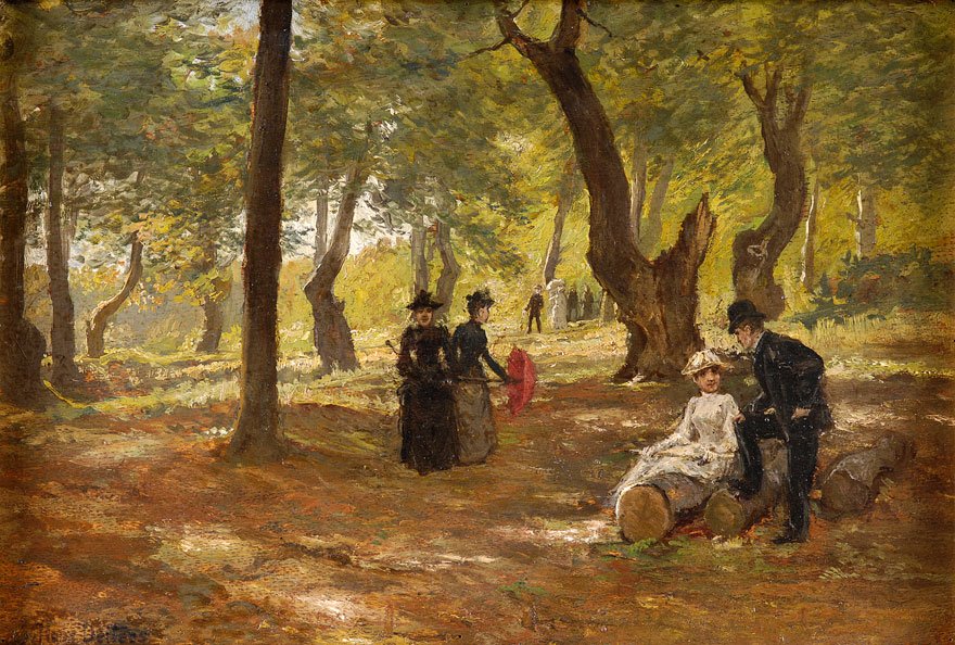 Guten Morgen, ihr Lieben!
Heinrich Deiters (1840–1916) 🎨🇩🇪
Der Sonntagsspazierg, c. 1885
#ArteYArt #SundayInArt #Impressionism #DüsseldorferMalerschule