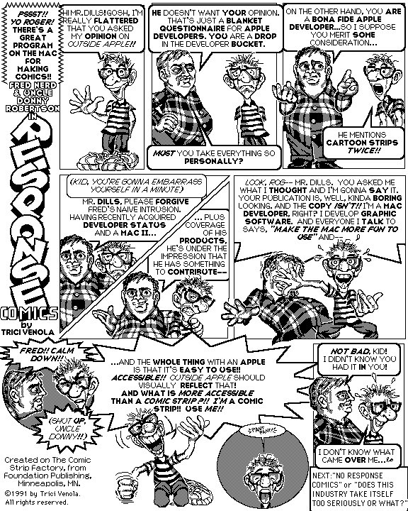 TriciVenola's tweet photo. The date on this strip-letter is 1991. Roger Dills never responded. Comic Strip Factory sold for 8 years, was reprogrammed in 2015 & is at the Apple Store now. I have no idea where Roger Dills is, & yes, Apple takes itself too damn seriously. #macnewsystem #comics #mac #macartist https://t.co/KUBDCwMLh6