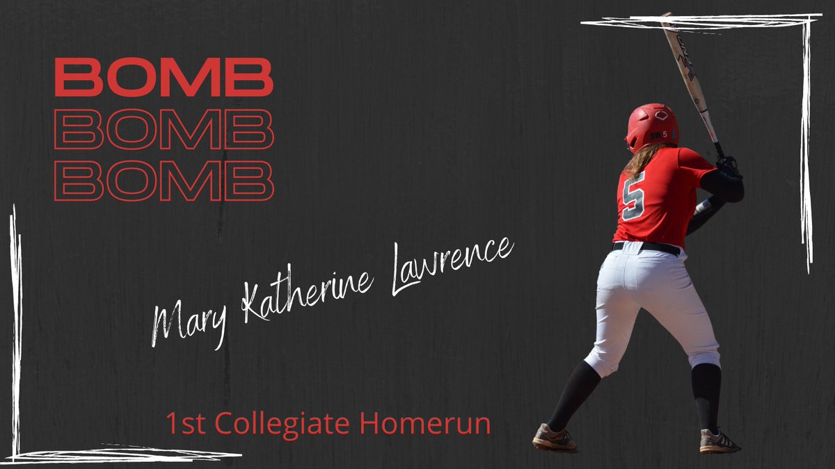 ‼️ Congratulations to freshman outfielder MK Lawrence on hitting her first Collegiate homerun‼️