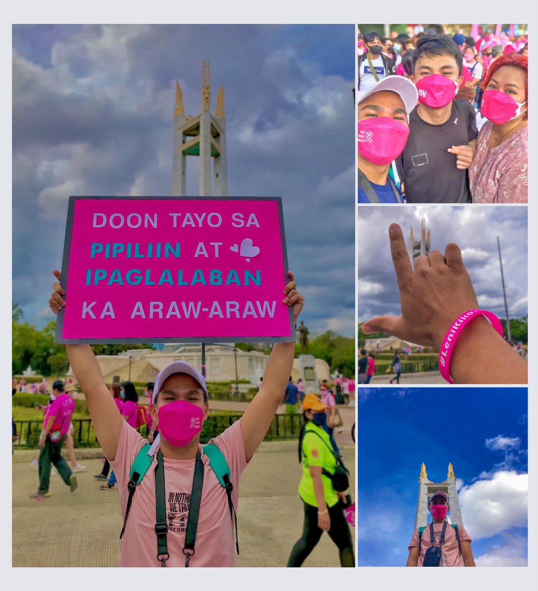 ntrvrtnrd's tweet photo. Grand rally in QC. Hello kay Pat at Harold, nice meeting you both. 
#LeniRobredo2022
#PinkSunday
#QCCircle https://t.co/BU6ACD2XfB